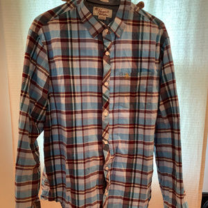 Men's Plaid Original Penguin Button Down Shirt